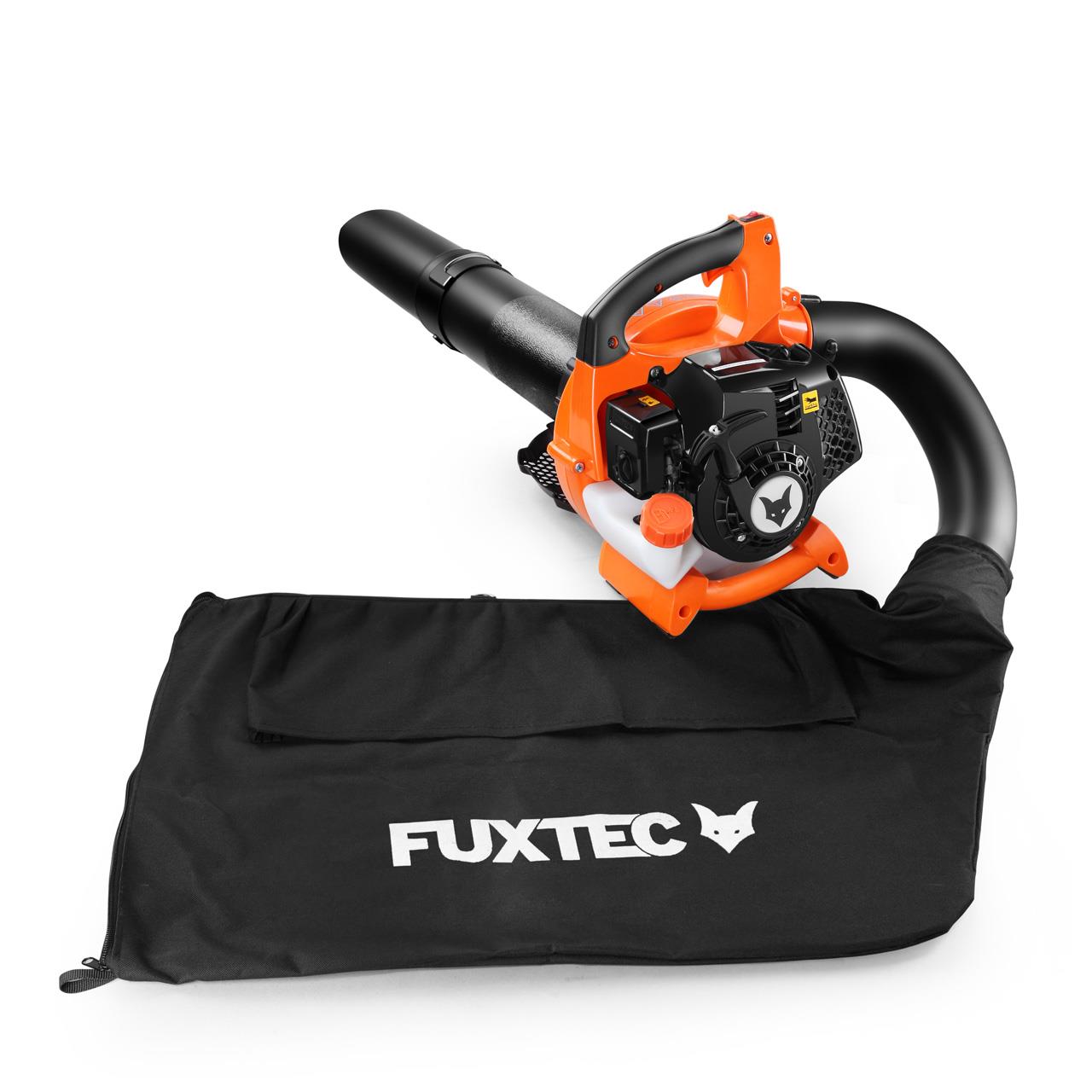 Petrol leaf blower 26cc 4in1 blowing-vacuum-shredder-function + collection bag FUXTEC LBS126